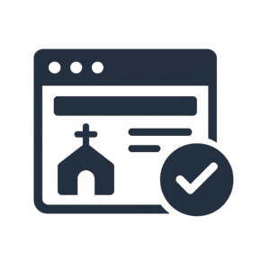 templated church website design connect my church software